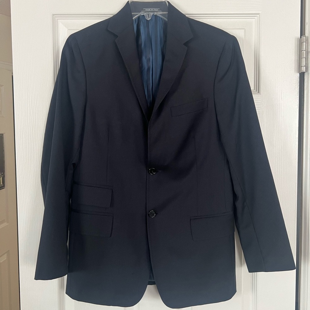 Billy Reid | Navy Blue Pinstripe Blazer Wool Sz 36